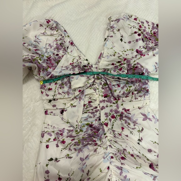 Cinq à Sept Brenton Puff-Sleeve Mid-Summer Bloom Dress Size 4 NWT - Picture 12 of 16